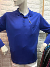 將圖片載入圖庫檢視器 長袖絲質MONTAGUT long sleeves fil lumiere- 320268-0796彩藍色 plain pattern

