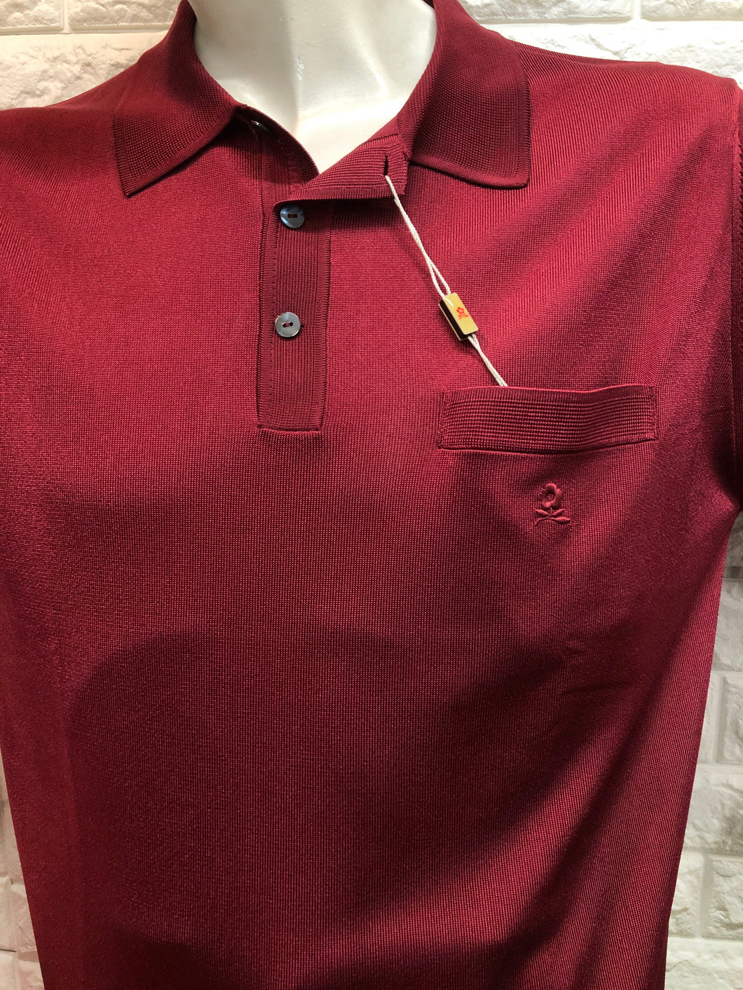 長袖絲質MONTAGUT long sleeves fil lumiere- 320268-9195 棗紅色plain pattern