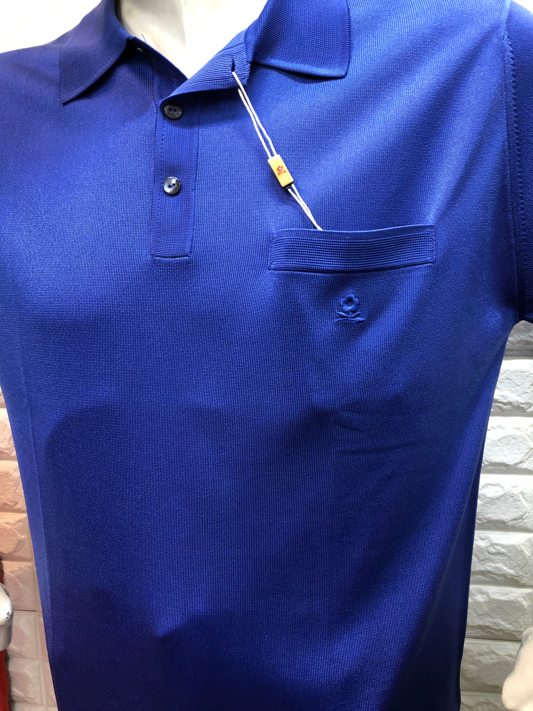 長袖絲質MONTAGUT long sleeves fil lumiere- 320268-0796彩藍色 plain pattern