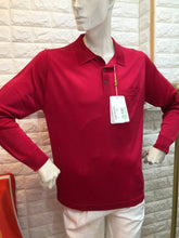 將圖片載入圖庫檢視器 長袖絲質MONTAGUT long sleeves fil lumiere- 320268-3092 大紅色plain pattern
