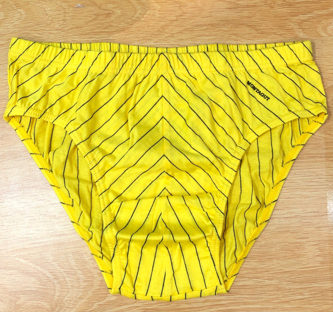 03款男裝三角型斜條紋內褲-黃色