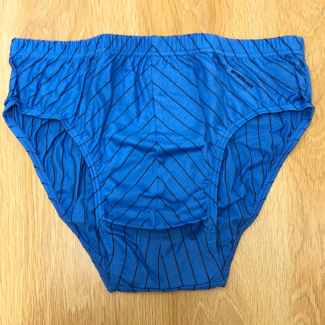 03款男裝三角型斜條紋內褲-中藍色